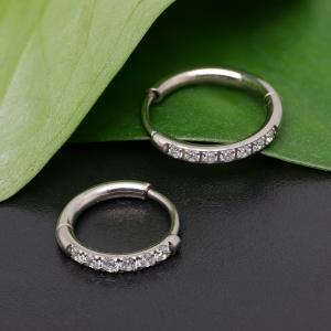 Hoops i titanium med Cz 10mm - Vejl.249,-