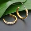 Hoops i forgyldt titanium med Cz 20mm - Vejl. 449,-