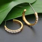 Hoops i forgyldt titanium med Cz 20mm - Vejl. 449,-