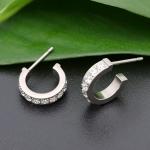 Hoops i titanium med Cz 3x10mm - Vejl. 449,-