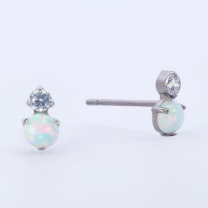 restikke i forgyldt titanium m/cz og bl opal- Vejl. 299,-