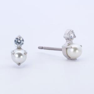 restikke i forgyldt titanium m/cz og perle- Vejl. 299,-