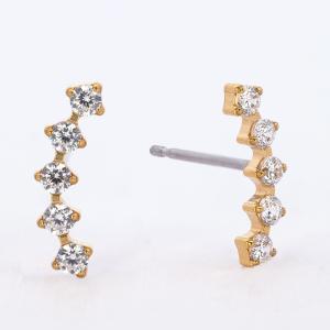 restikke i forgyldt titanium m/cz - Vejl. 275,-