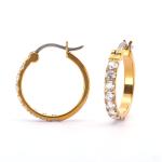 Hoops i forgyldt titanium med Cz 20mm - Vejl. 449,-