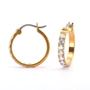 Hoops i forgyldt titanium med Cz 20mm - Vejl. 449,-