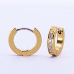 Hoops i forgyldt titanium med Cz 3x10mm - Vejl. 399,-